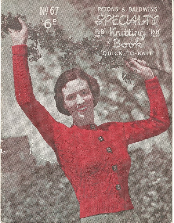 Vintage 1930s Knitting Patons Specialty Knitting Book No. 67