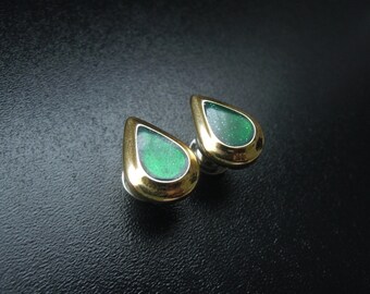 Green Apple 0g 8mm Teardrop Plugs