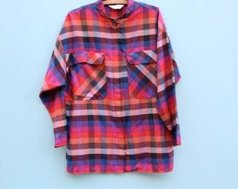 Review for Vintage plaid shirt skirt + black skirt yv42206