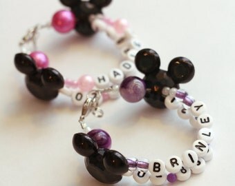 Name and Phone Number I D Bracelet ~ Disney/Mickey/Minnie theme