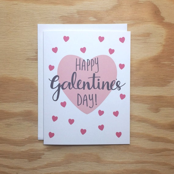 Happy Galentine's Day greeting card Happy by Wanderlust25PaperCo