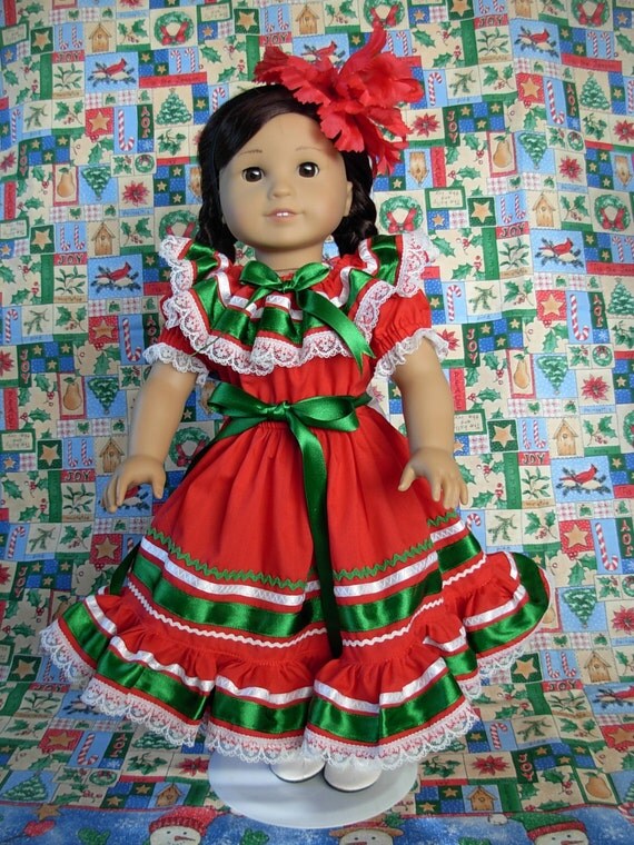 Christmas Fiesta Dress for Josefina American by WeeWhimzyWardrobe