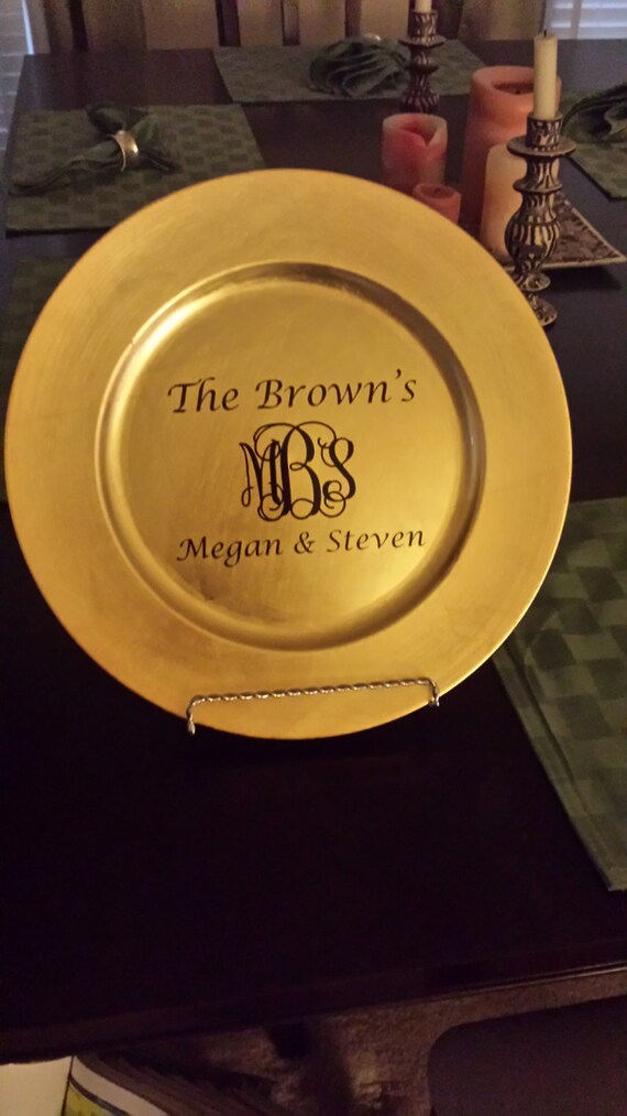 Personalized charger plate