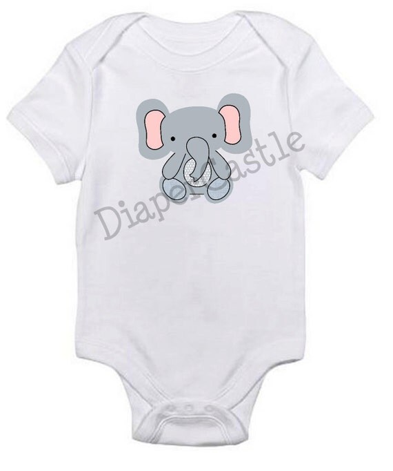 Animal Onesie Baby Elephant by MarilynsDiaperCastle on Etsy