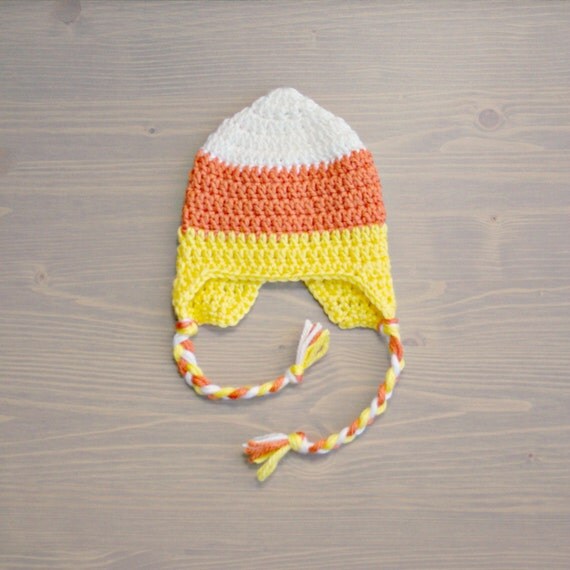 Crochet Candy Corn Hat Crochet Baby Hat Newborn Photo by ...