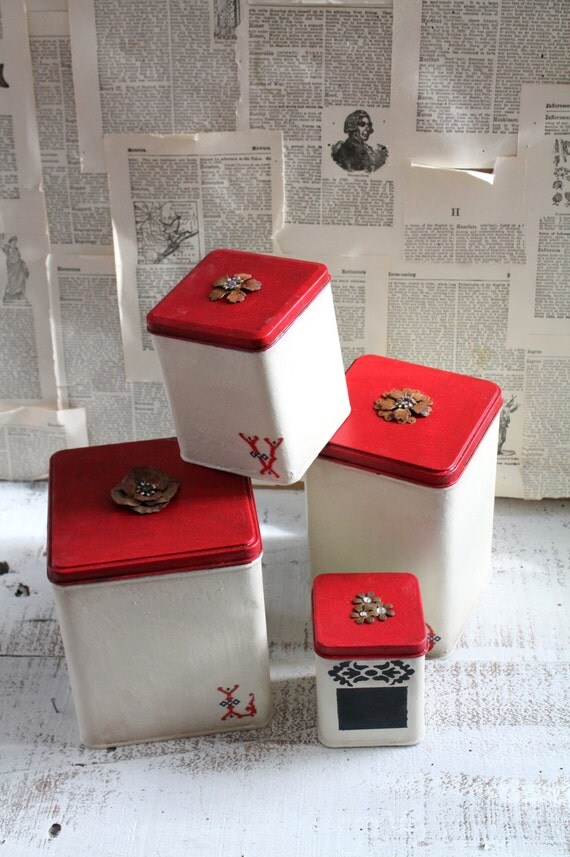 CHALKBOARD Labels Canister Set French Cottage by TheVintageStories