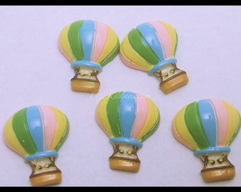 Colorful Hot Air Balloon Ride Sky Resin Flatbacks AZ338