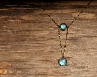 Moonlight necklace, silver or brass necklace, moon necklace, statement necklace, full moon necklace, antique brass necklace, silver necklace