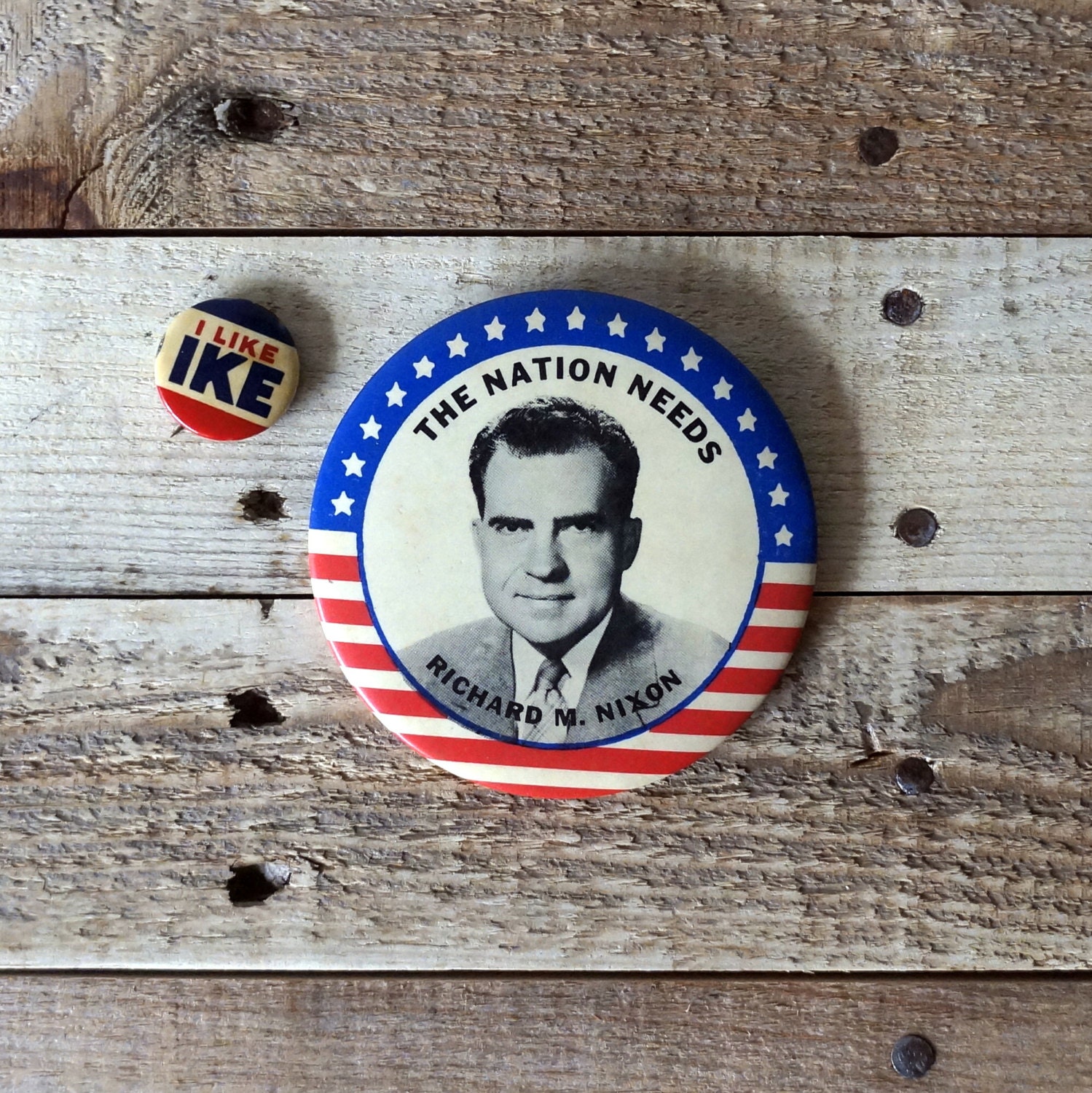 Set Of 2 Vintage Political Buttons Presidential By Vintagepoacher