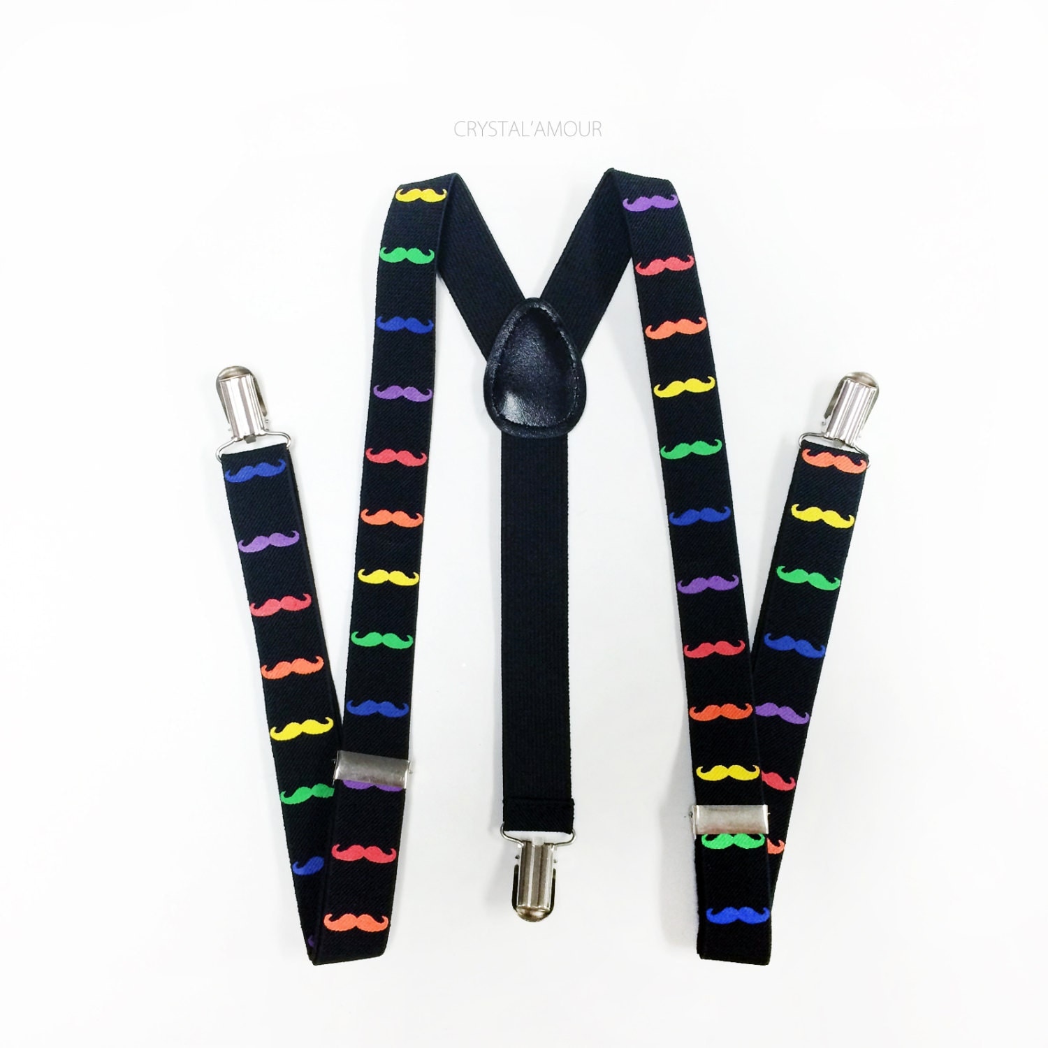Mens suspenders Rainbow Suspenders Rainbow Mustache