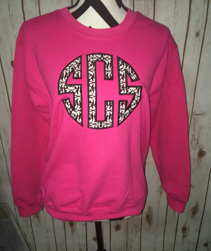 plaid monogram sweatshirt