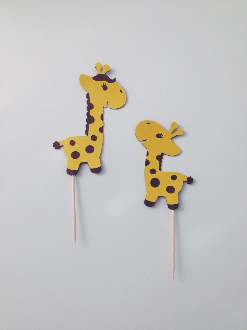 Giraffe Cupcake Toppers Set of 12 Baby Shower &amp; Birthday