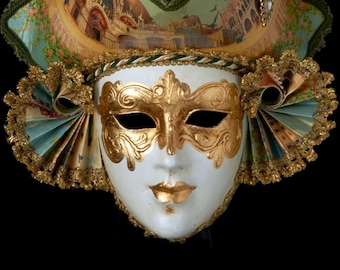 Items similar to Female classy artistic nude Venetian Mask black and ...