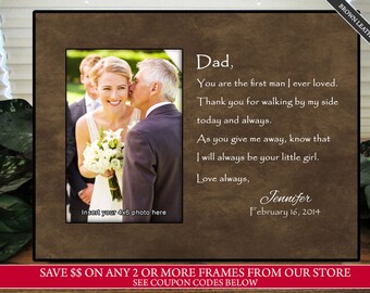 Engraved Father Of The Bride Photo Frame Gift Experience Father Of The Bride Photo Frame