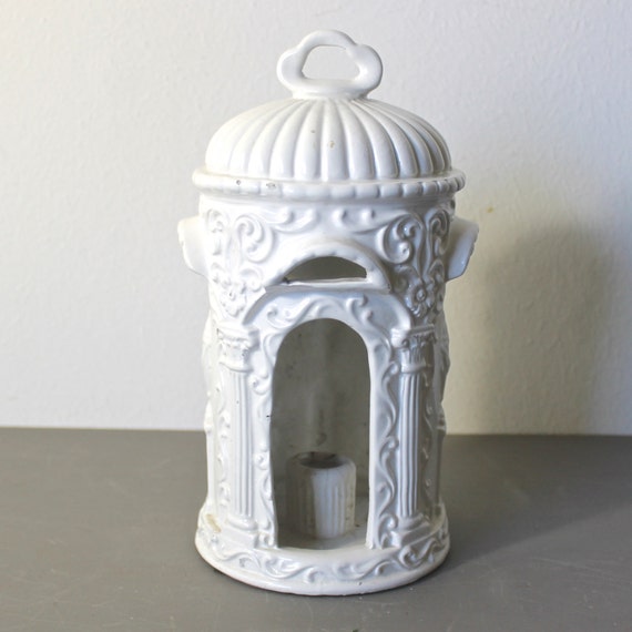 Classical Candleholder Hurricane Ceramic by BlaneModernVintage