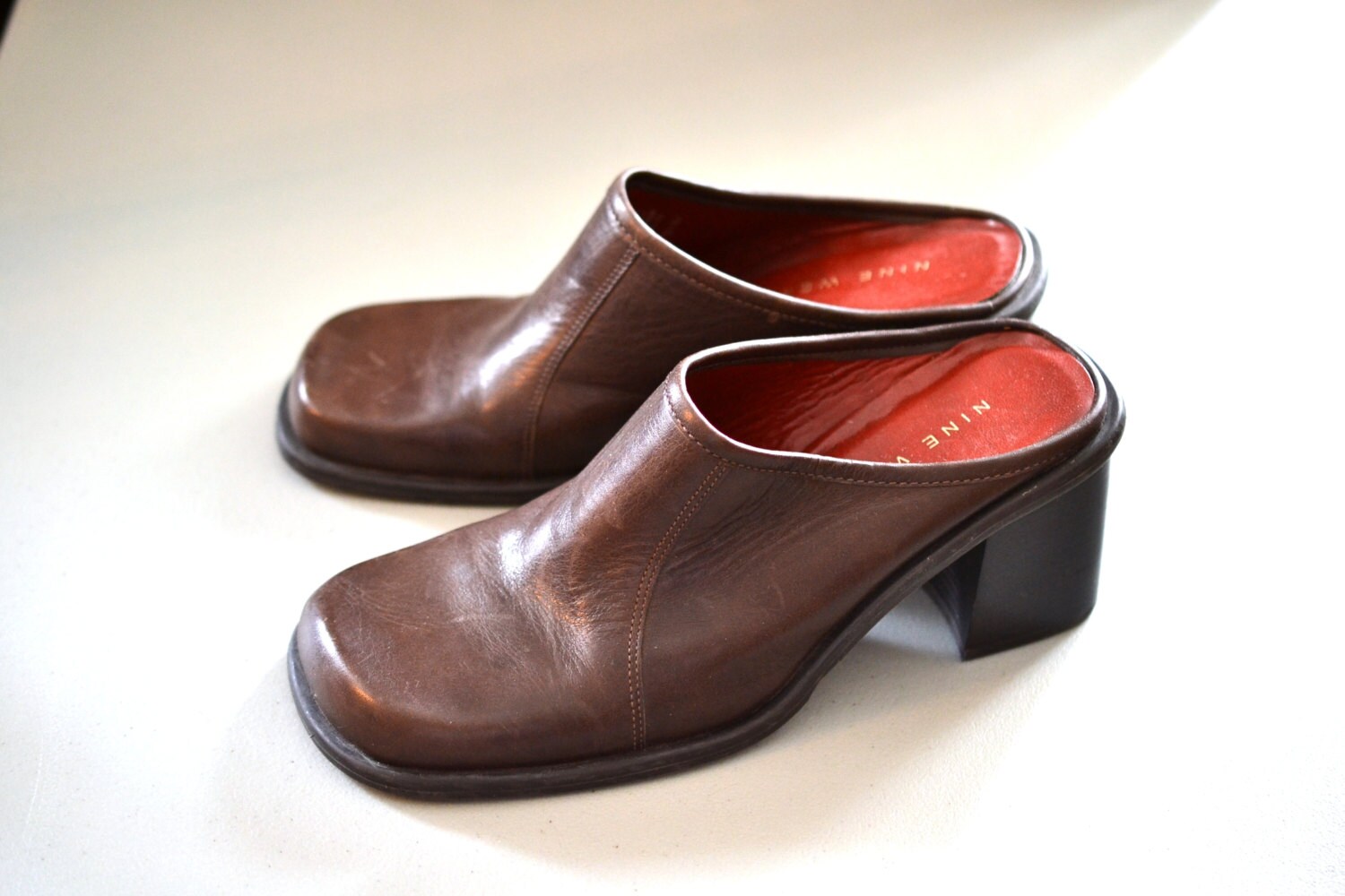 nine west high heel mules