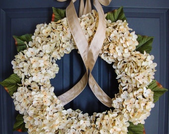 Wreaths | Hydrangea Wreaths | Spring Wreath | Wedding Wreaths | Door Wreath | Outdoor Wreath | Housewarming Gift
