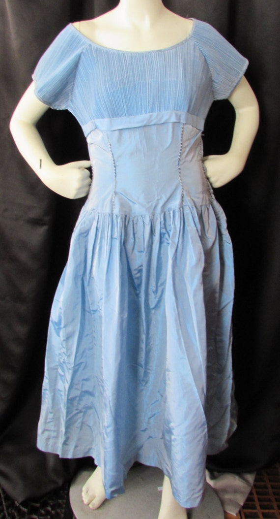 LAST CALL Vintage Prom  or Cocktail  Dress  in Icy  Blue 