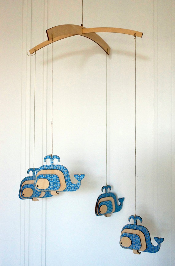 Unique Crib Mobile Laser Cut Wood Baby Mobile Baby Boy