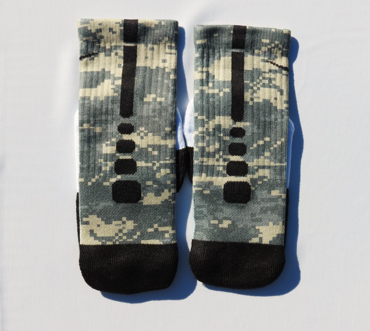 Digital Camo Nike Elite socks by BlastOffApparel on Etsy