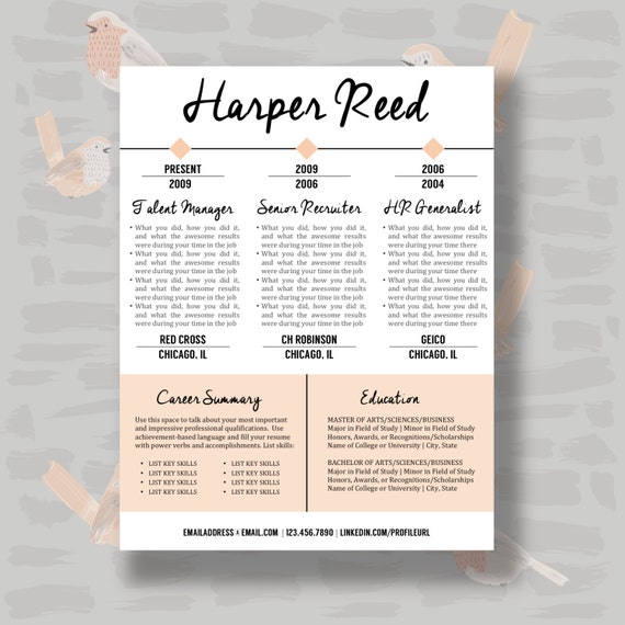 Resume Template | Cover Letter, Thank You, References + Unlimited ...