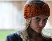 Crochet Rust Headband/ Crochet/ Wide Headband/ Headwrap/ Turban/ Orange Headband/ Teen/ Womens/ Casual Headband/ Winter Headband/ Earwarmer