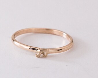 MUSIC NOTE RING - 14k yellow gold - Handmade Recycled Gold Jewelry