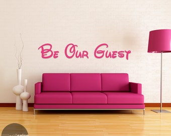 Be Our Guest Vinyl Wall Decal Sticker Disney Beauty And The Beast