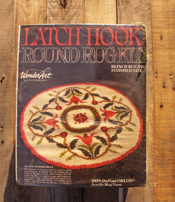 Items similar to Latch Hook Round Rug Kit Unopened in Original