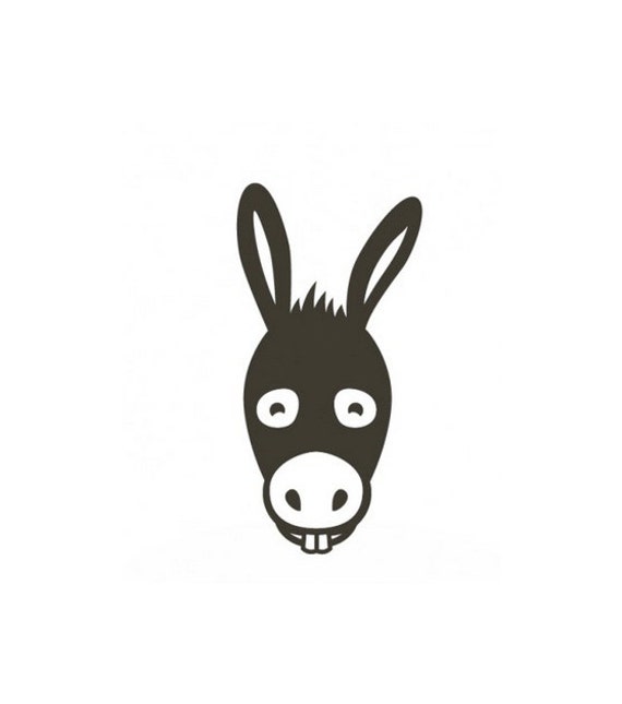 Donkey Head Di-Cut Decal