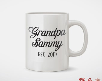 Grandpa Custom Name Established Custom Coffee Mug