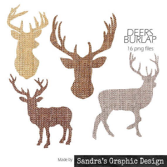 items similar to burlap clipart quot deer silhouet quot with 16 items similar to burlap clipart quot deer silhouet quot with 16