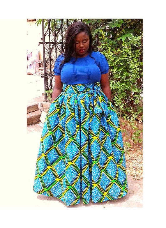 Lisa Maxi skirt with pockets - African print skirt, Full skirt with pockets, african skirt, maxi skirt, african dress, print skirt, afrochic