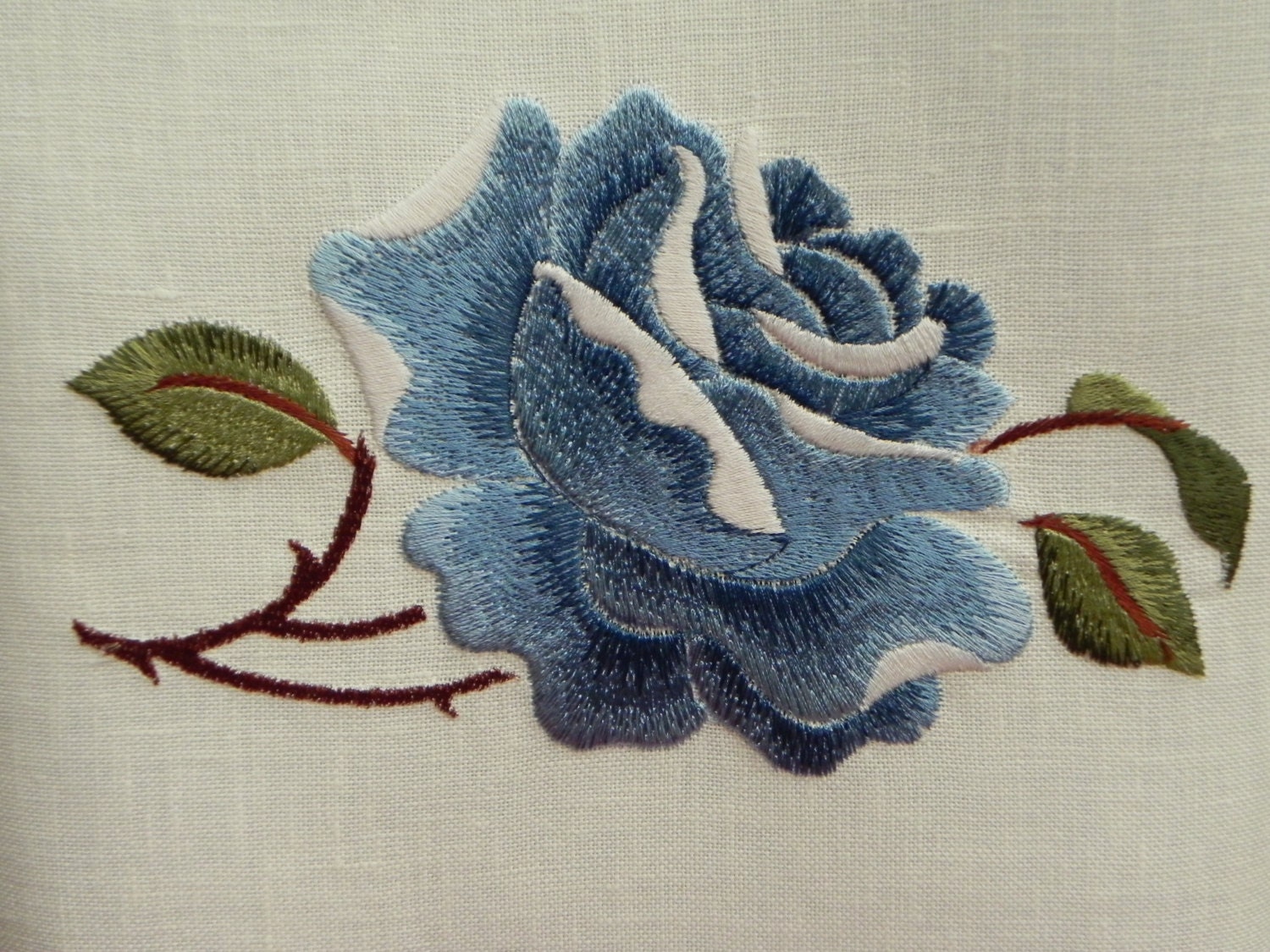 BLUE ROSE. Machine embroidery design file. by