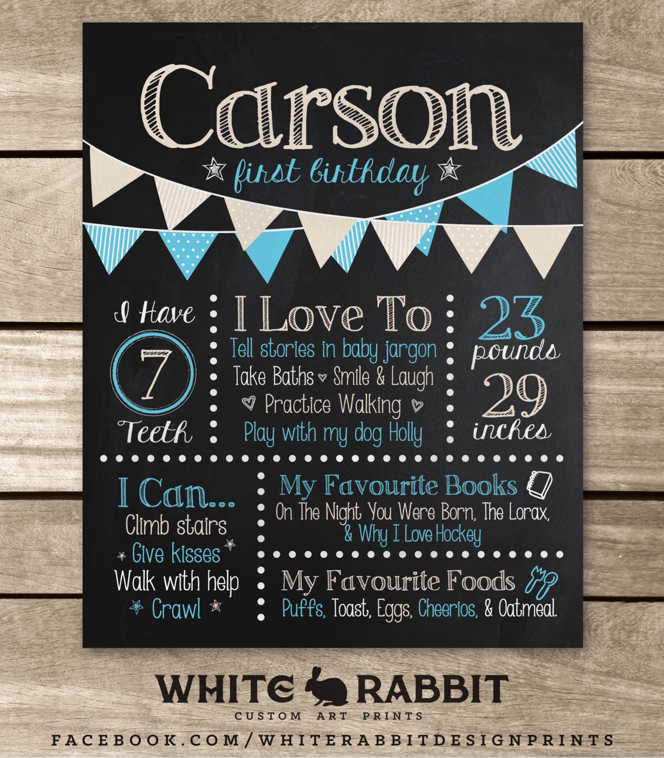 First Birthday Chalkboard Sign Birthday Board First Birthday