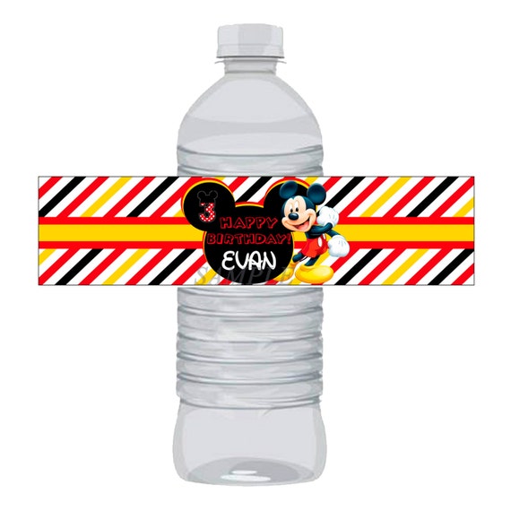 Mickey Mouse Bottle Labels Mickey Mouse Water by IWannaParty