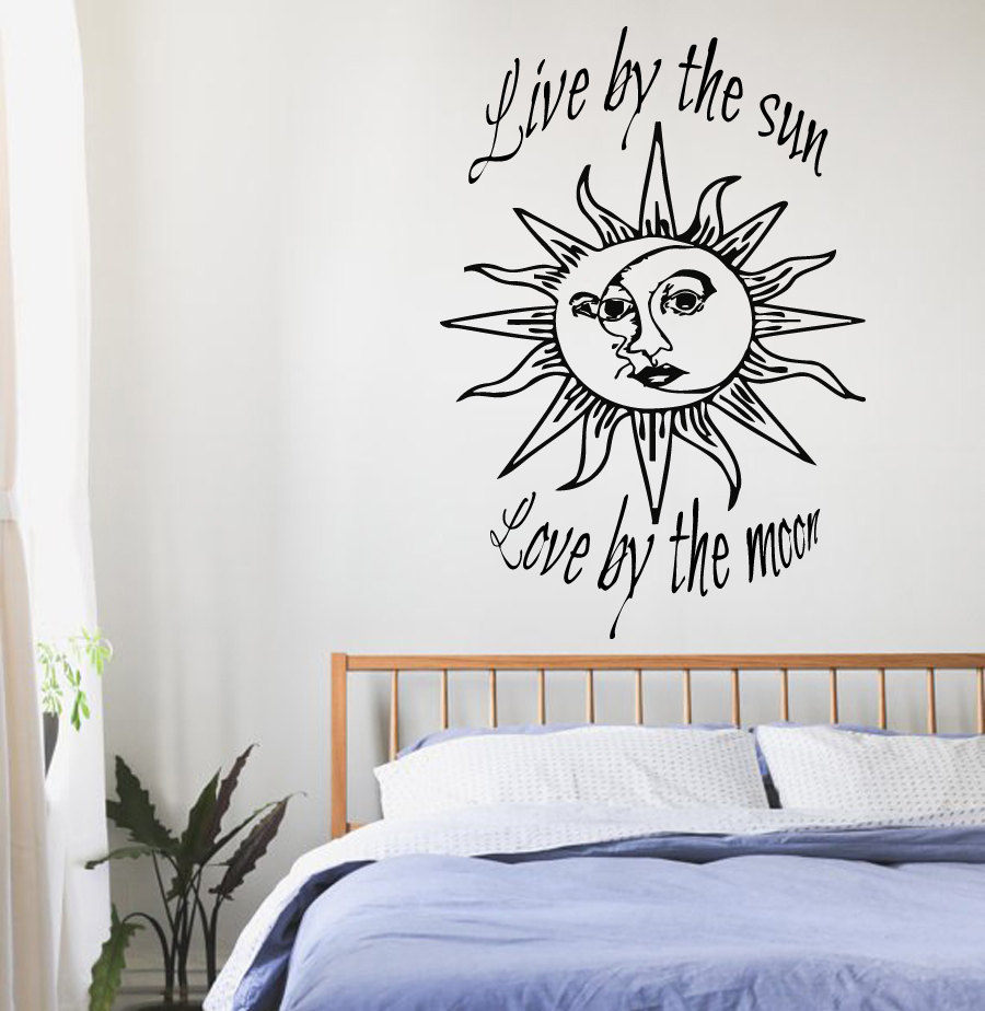 Wall Decals Quotes Sun Moon Crescent Dual Ethnic Stars Night - ðzoom wall decals quotes sun moon crescent dual ethnic stars night - ðzoom