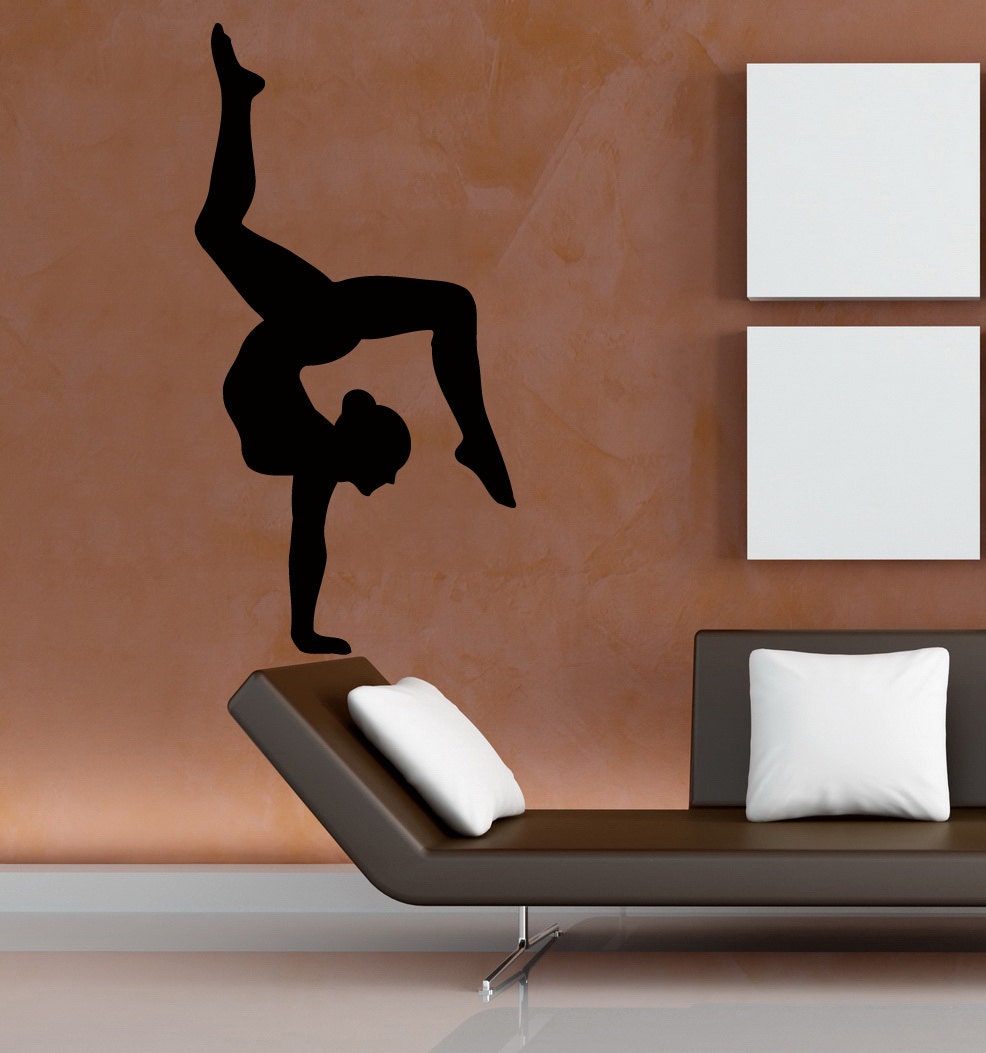 Dance Wall Decal Sport Girl Gymnast Gym Vinyl Decal Sticker