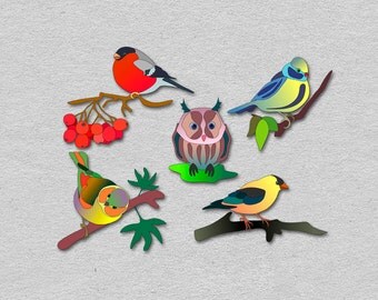 Birds  clipart - birds clip art, Instant Download, birds images, Digital clipart