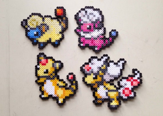 Mareep | Flaaffy | Ampharos | Mega Ampharos | Pokemon | Perler Bead ...