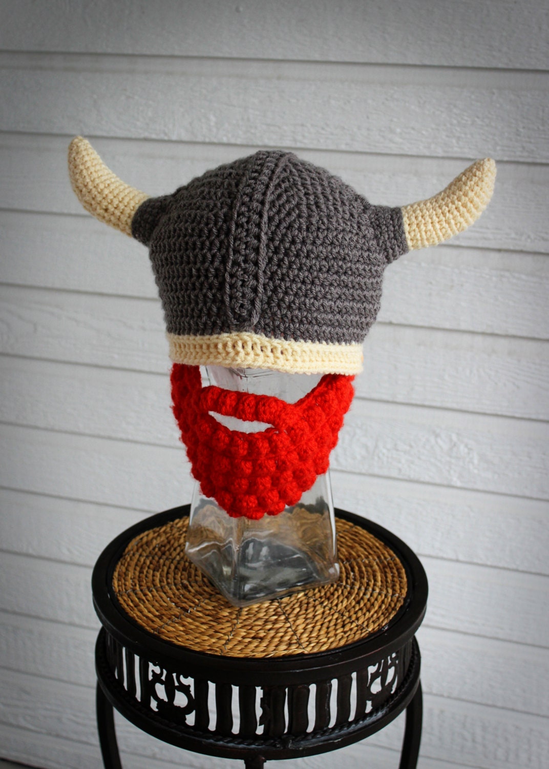 Bearded Crochet Viking Hat