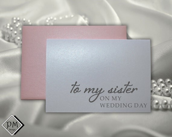 Sister wedding card thank you from brother sister bride