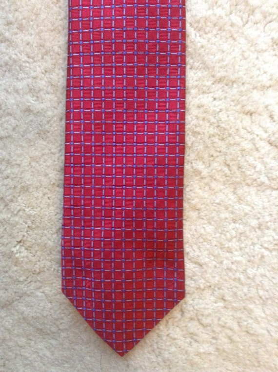 Brooks Brothers 346 Red Necktie / Pure Silk 80s Mens Tie