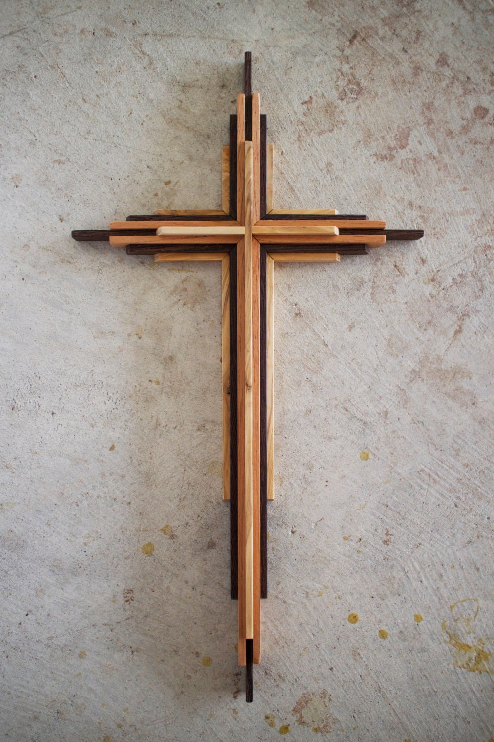 Wooden Cross Spanish Cedar Wenge and Olivewood