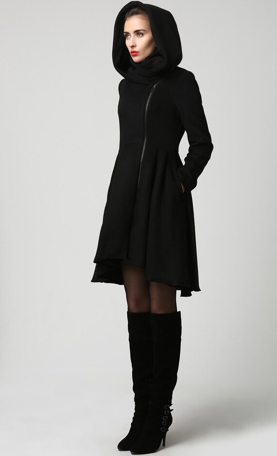 Winter Coats Black Wool Coat Woman Coat Wool Coat Black