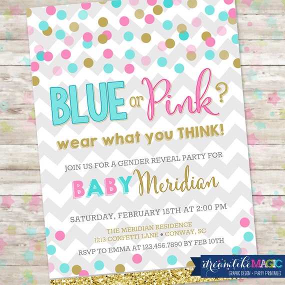 Samples Of Gender Reveal Party Invitations 4