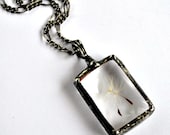 Real Dandelion Necklace Terrarium Jewelry Real Dandelion Keepsake Necklace Dandelion Seeds Long Necklace Terrarium Jewelry  (2274b)