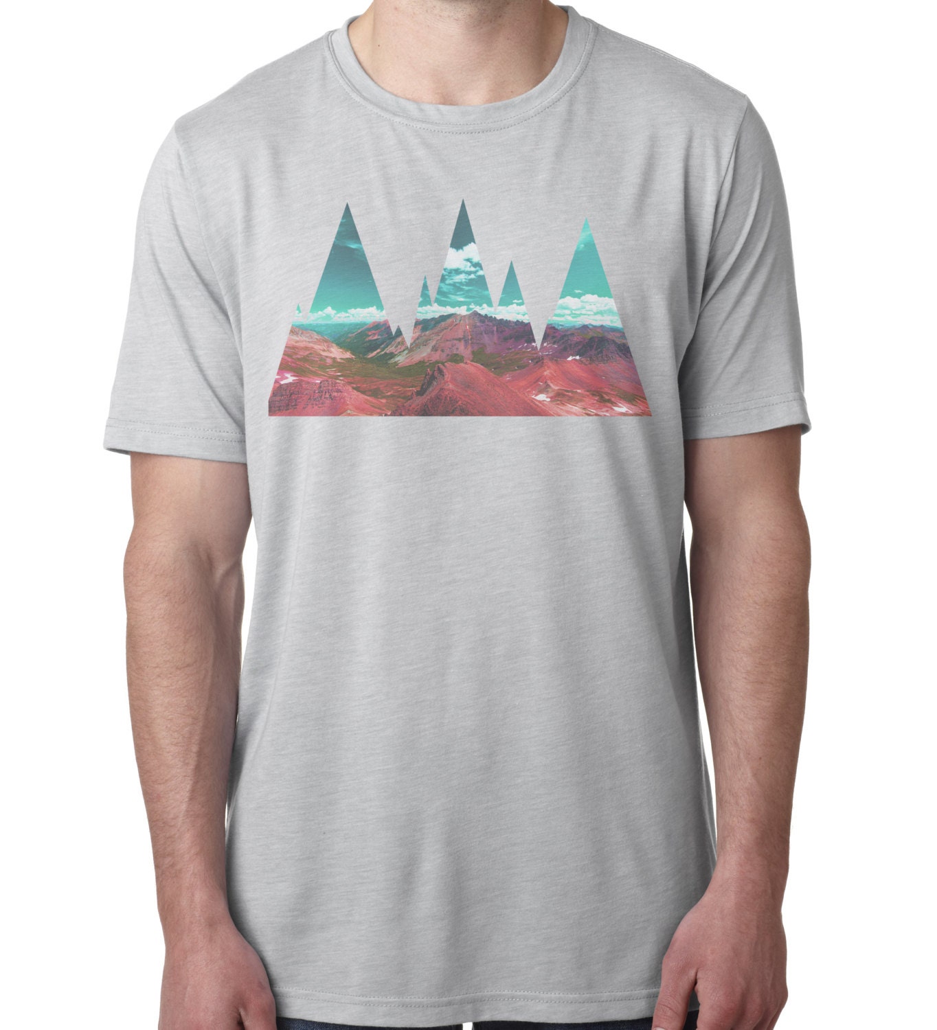 Abstract Mountains T-shirt Men's Graphic tee