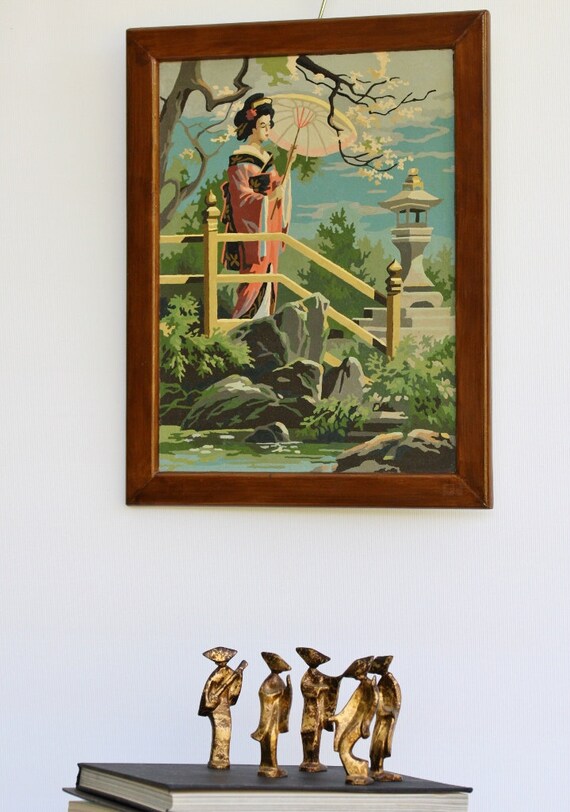 Items similar to Vintage Japanese Geisha Paint By Numbers on Etsy