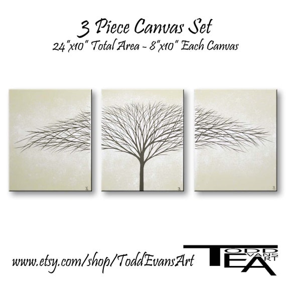 SALE Canvas Art Wall Hangings Small 3 Piece Set Art